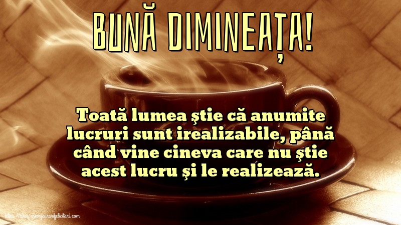 Buna dimineata Bună dimineața!