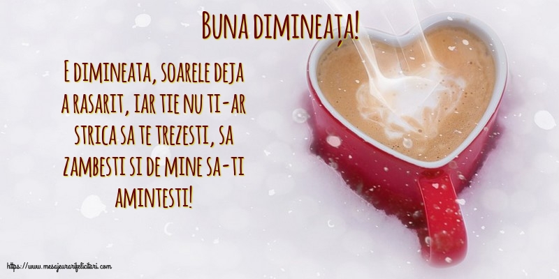 Buna dimineata Buna dimineața!