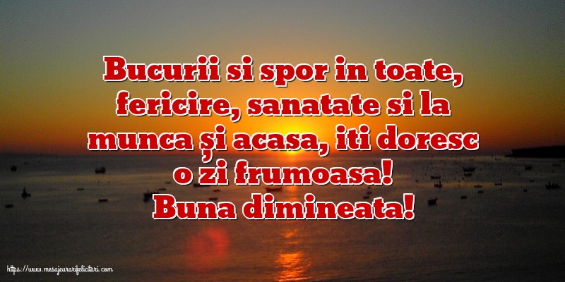 Buna dimineata!