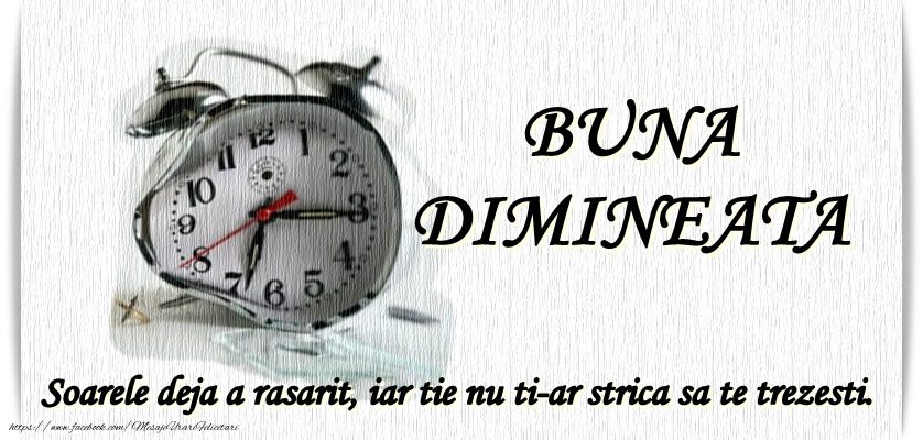 Buna dimineata! Soarele deja a rasarit, iar tine nu ti-ar strica sa te trezesti