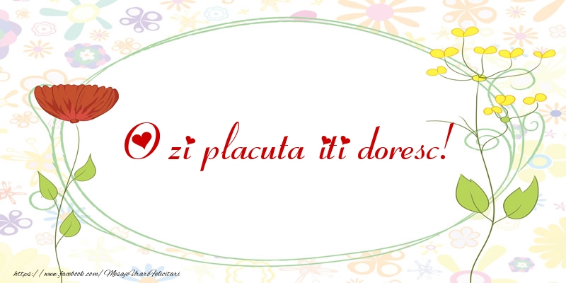 O zi placuta iti doresc!