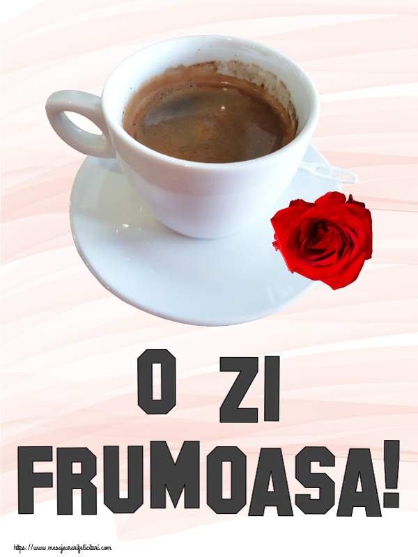 Buna dimineata O zi frumoasa! ~ cafea și trandafir