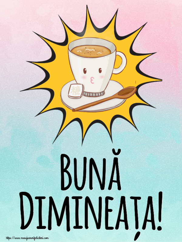 Felicitari de buna dimineata - ☕ Bună Dimineața! ~ cană de cafea pe fundal galben - mesajeurarifelicitari.com