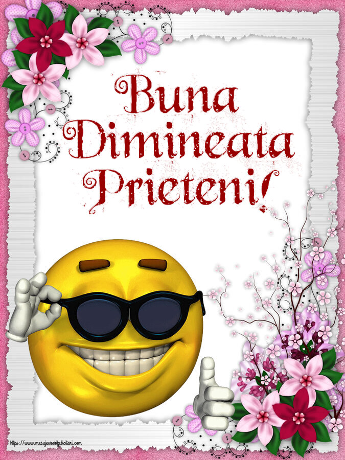 Felicitari de buna dimineata - 😊🙃 Buna Dimineata Prieteni! ~ emoticoana funny cu ochelari - mesajeurarifelicitari.com