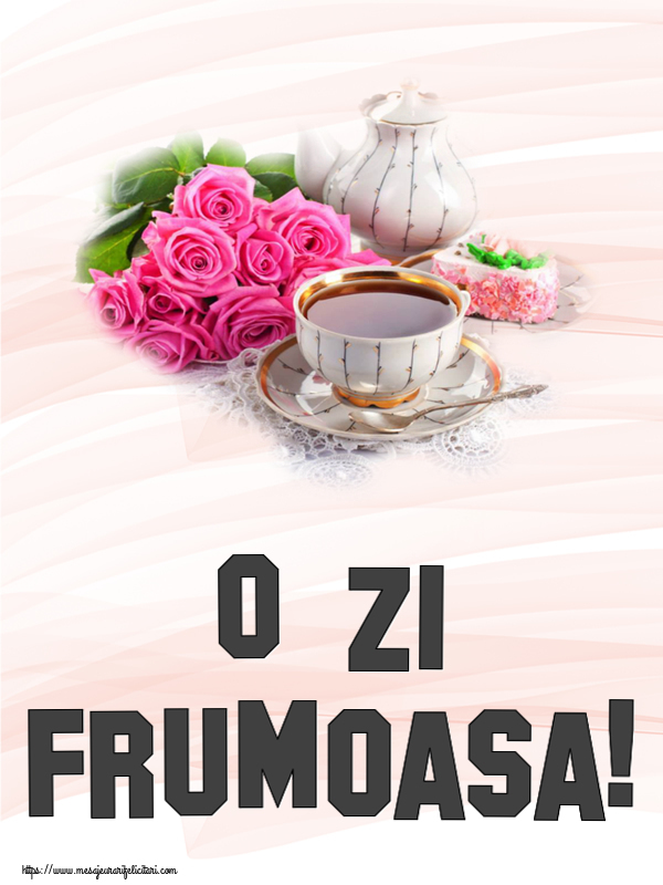 Buna dimineata O zi frumoasa! ~ aranjament cu ceai și flori