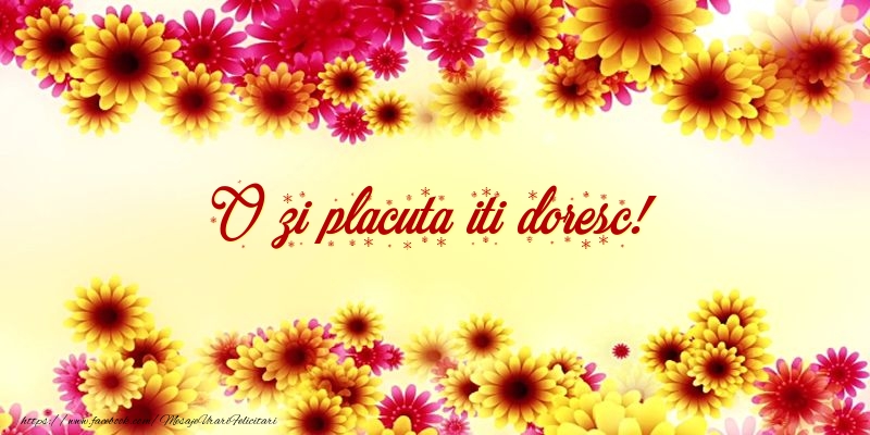 O zi placuta iti doresc!