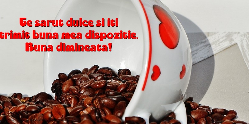 Te sarut dulce si iti trimit buna mea dispozitie