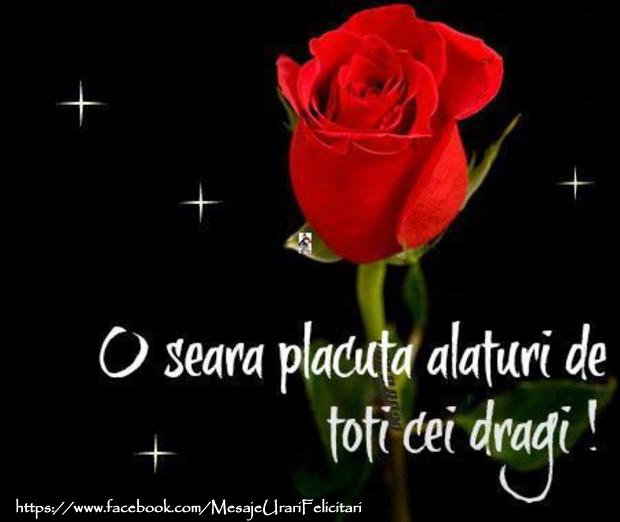 O seara placuta alaturi de toti cei dragi!