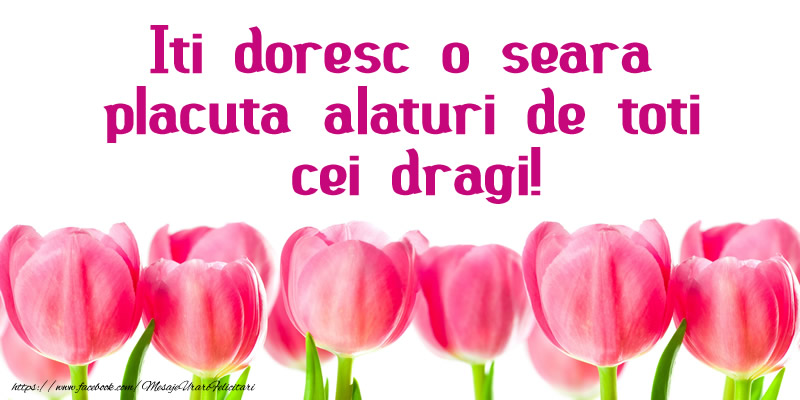 Iti doresc o seara placuta alaturi de toti cei dragi!