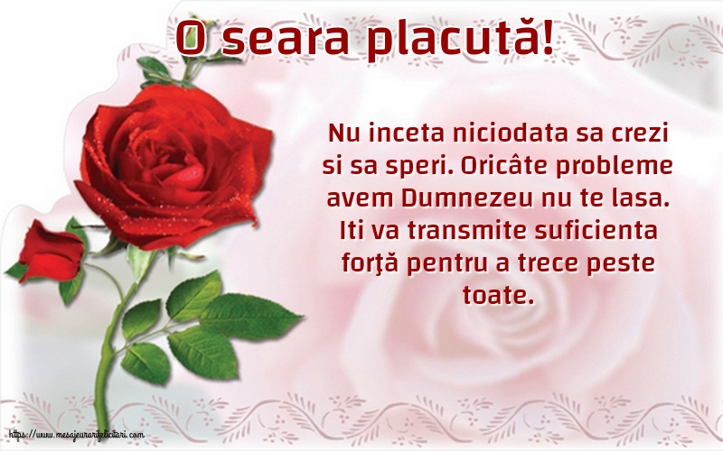 O seara placută!