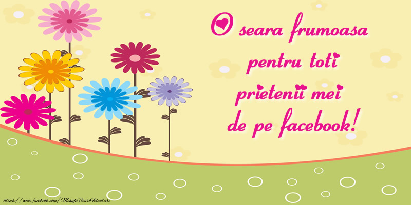 O seara frumoasa pentru toti prietenii mei de pe facebook!