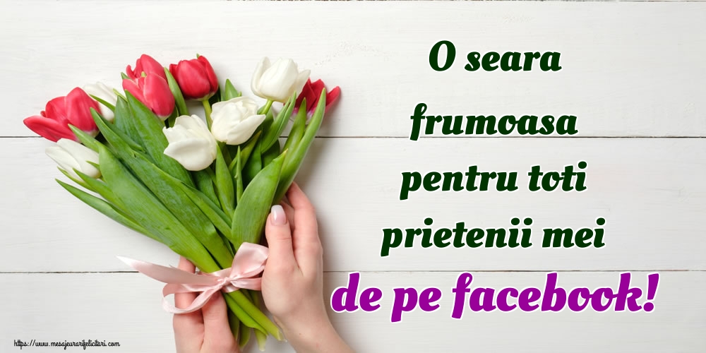 O seara frumoasa pentru toti prietenii mei de pe facebook!