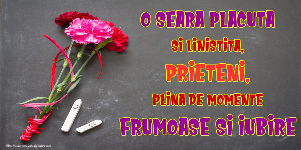 O seara placuta si linistita, prieteni, plina de momente frumoase si iubire