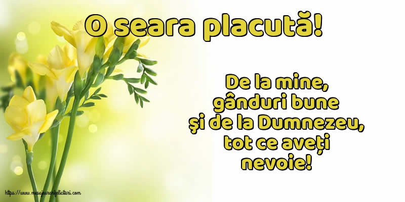 O seara placută!