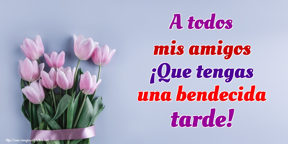 Felicitari de buna seara in Spaniola - A todos mis amigos ¡Que tengas una bendecida tarde!