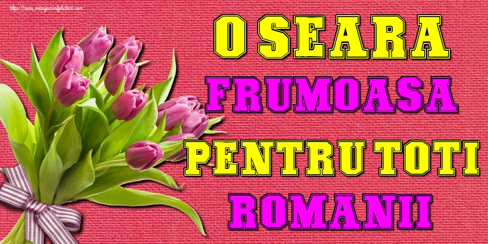 O seara frumoasa pentru toti romanii!