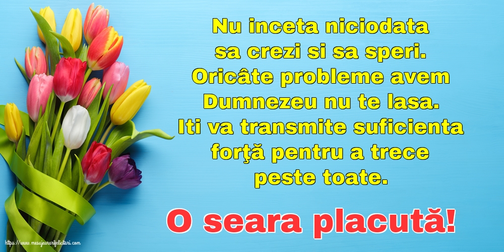 O seara placută!