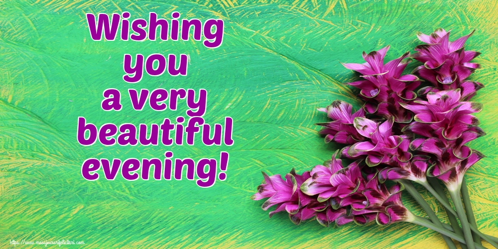 Felicitari de buna seara in Engleza - Wishing you a very beautiful evening!