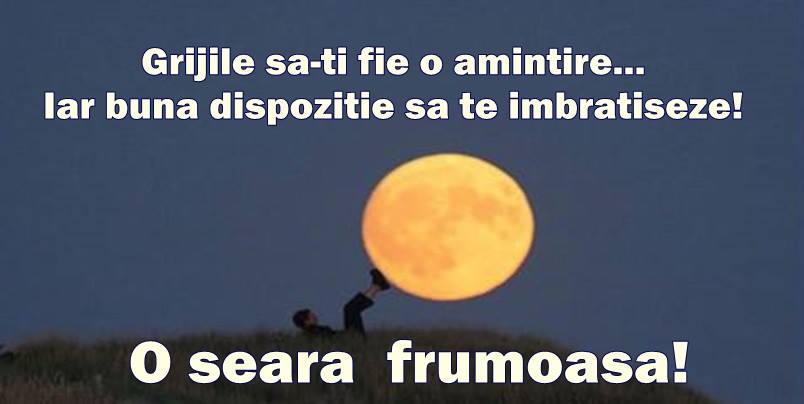 Buna dispozitie sa te imbratiseze! O seara frumoasa!