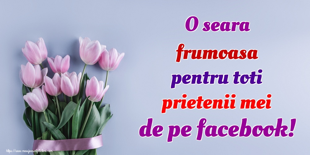 O seara frumoasa pentru toti prietenii mei de pe facebook!