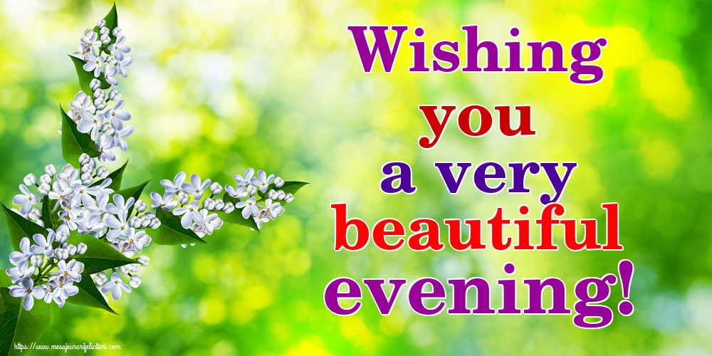 Felicitari de buna seara in Engleza - Wishing you a very beautiful evening!