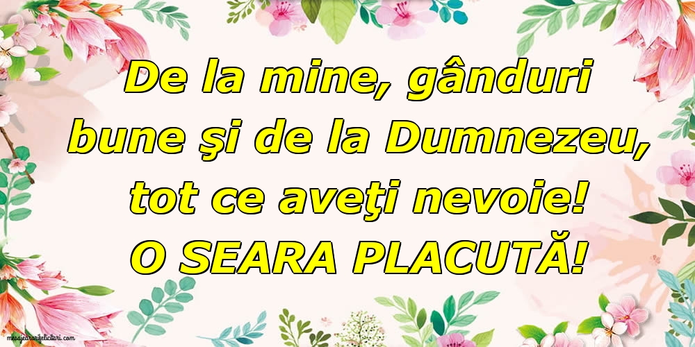 O seara placută!