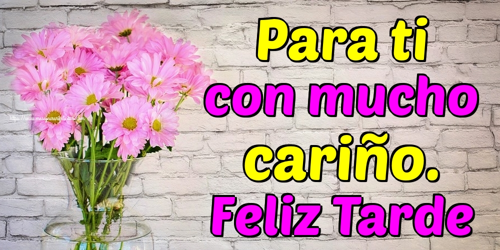 Felicitari de buna seara in Spaniola - Para ti con mucho cariño. Feliz Tarde