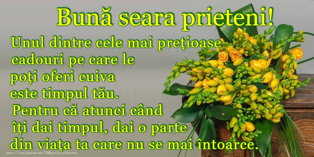 O seară frumoasă!