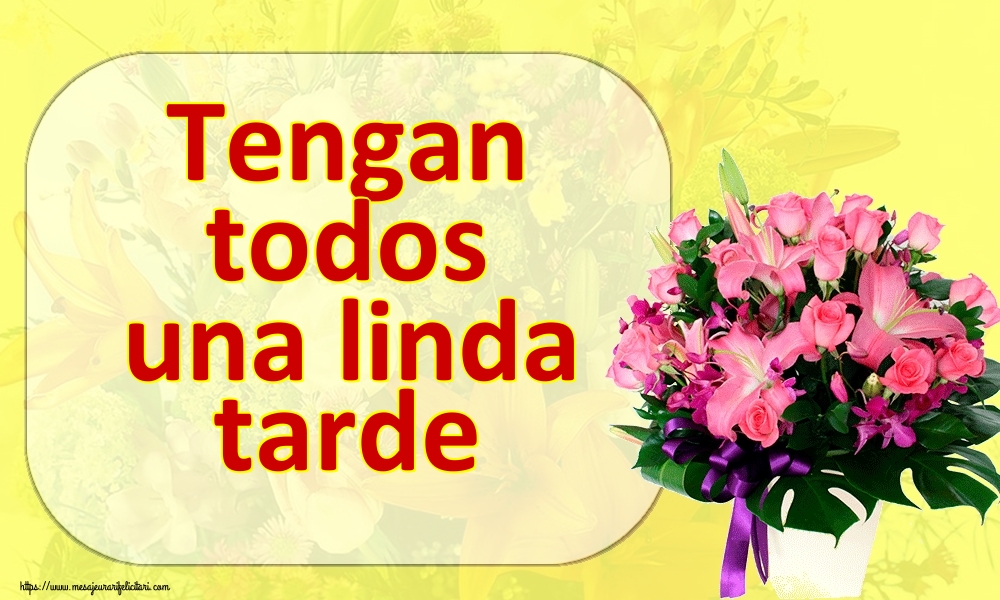 Felicitari de buna seara in Spaniola - Tengan todos una linda tarde