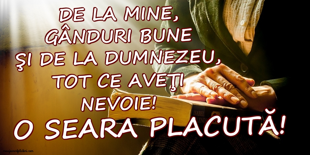 O seara placută!