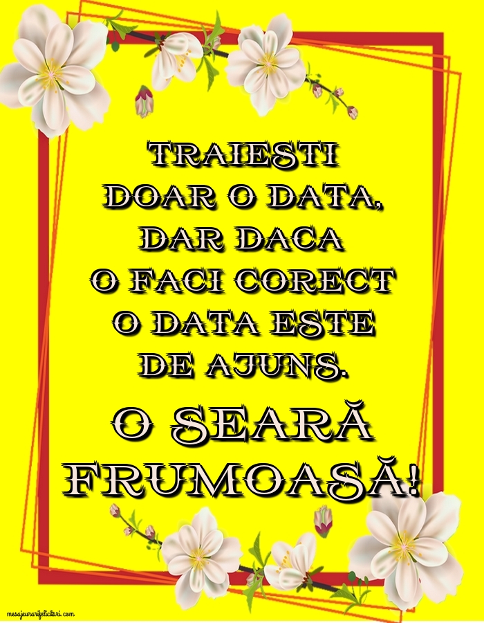 Felicitari de buna seara - O seară frumoasă! - mesajeurarifelicitari.com