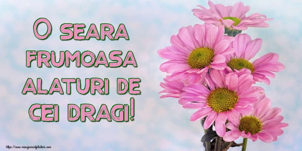 O seara frumoasa alaturi de cei dragi!