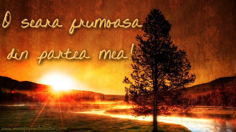 O seara frumoasa din partea mea!