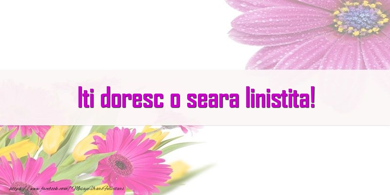 Iti doresc o seara linistita!