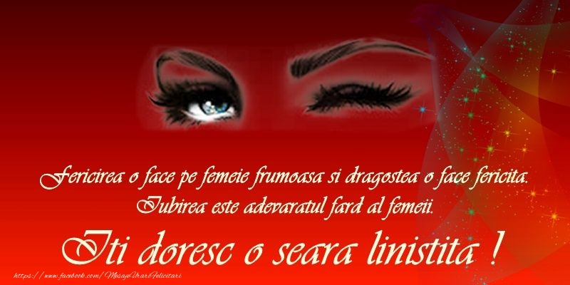 Iti doresc o seara placuta!