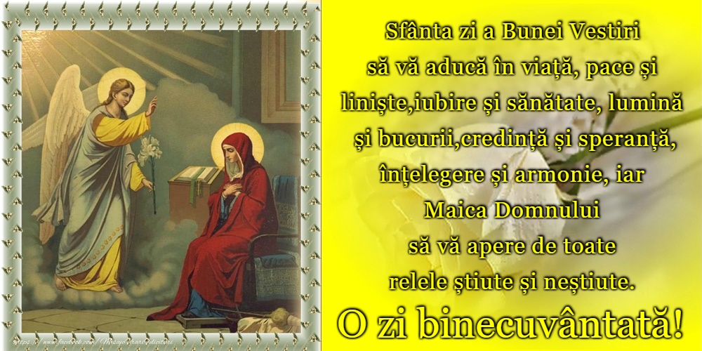 25 Martie - Buna Vestire