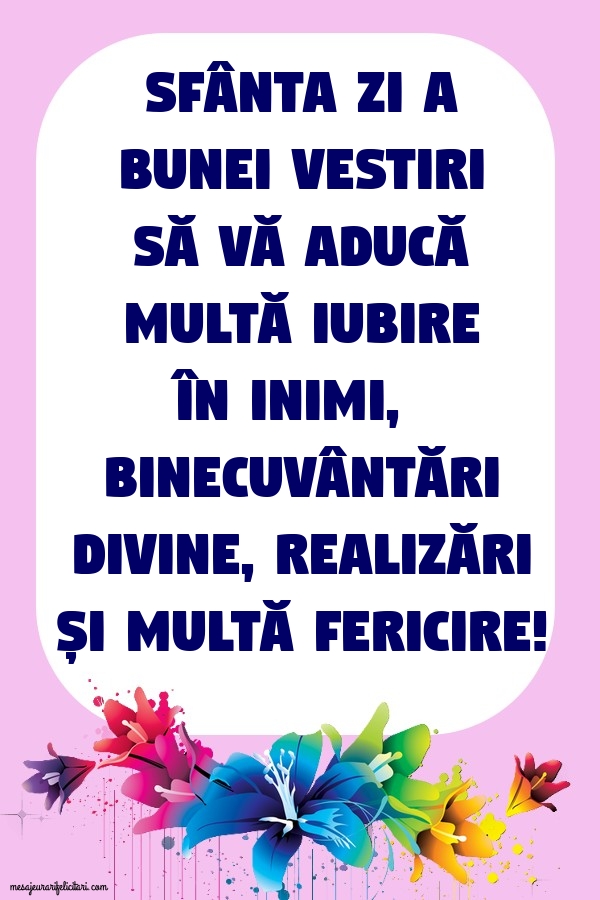 Sfânta zi a Bunei Vestiri