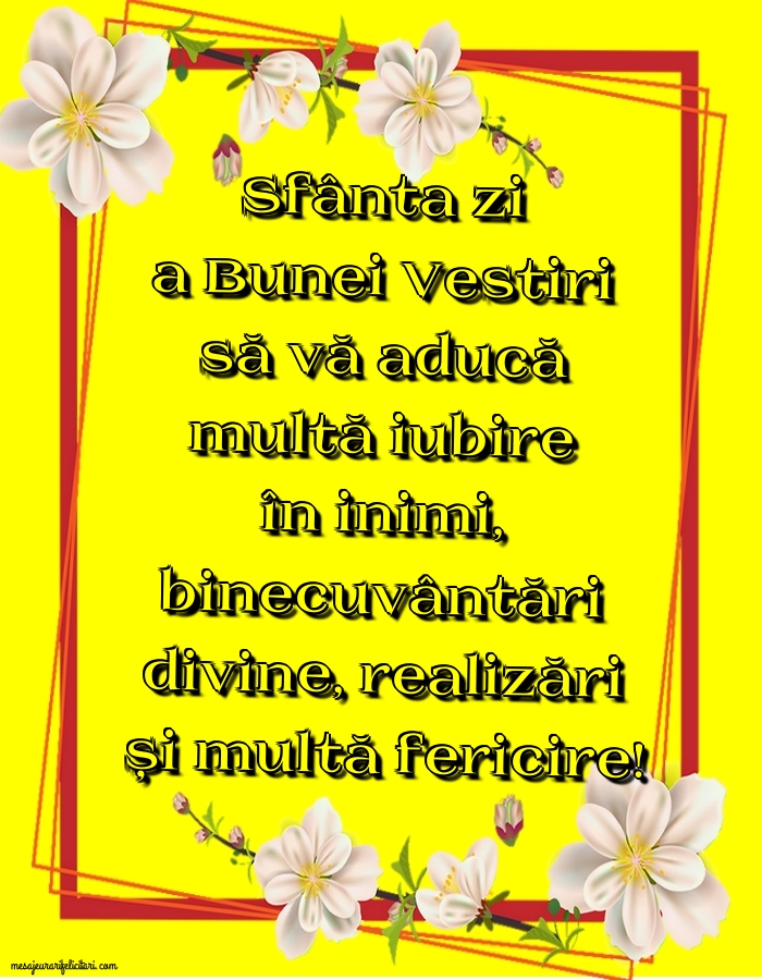 Sfânta zi a Bunei Vestiri