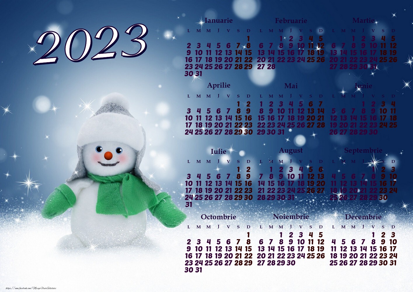 Calendar 2023 - Iarna - Model 0035