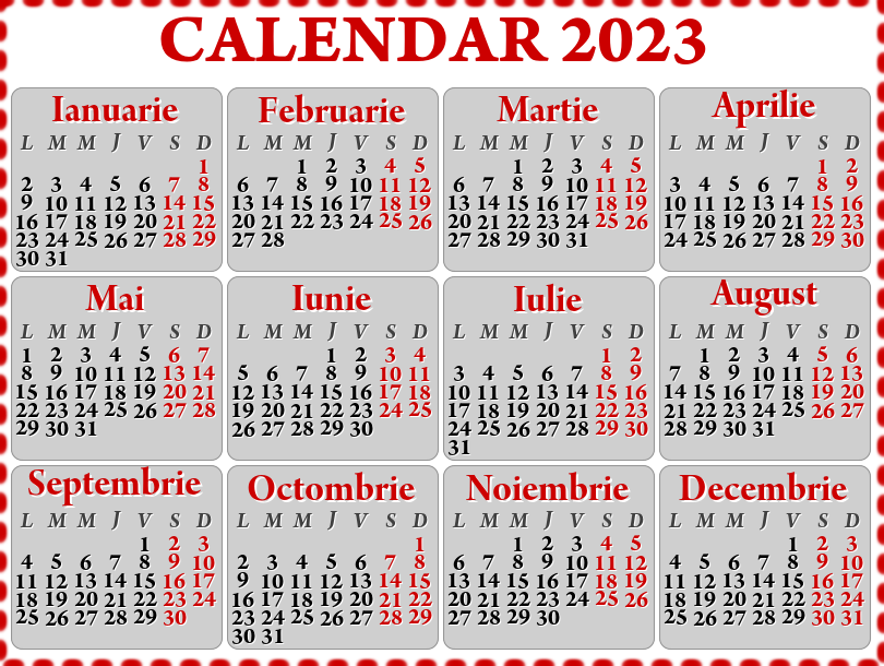 Imagini cu calendare - Calendar 2023 - 800x600 -  Model 0063 - mesajeurarifelicitari.com