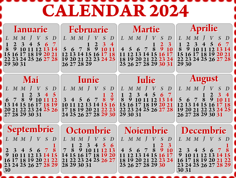Imagini cu calendare - Calendar 2024 - 800x600 -  Model 0092 - mesajeurarifelicitari.com
