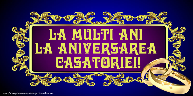 La multi ani la aniversarea casatoriei!