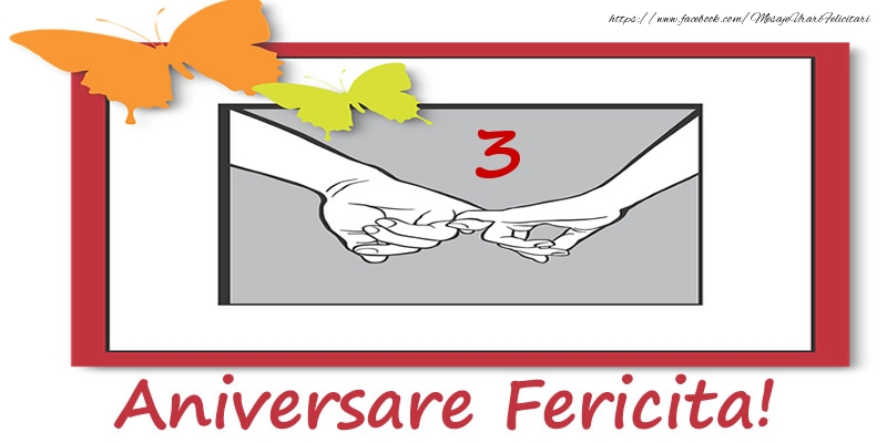 Felicitari de Casatorie - 3 ani de Casatorie Aniversare Fericita! - mesajeurarifelicitari.com