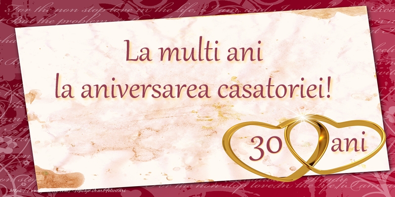 La multi ani la aniversarea casatoriei! 30 ani