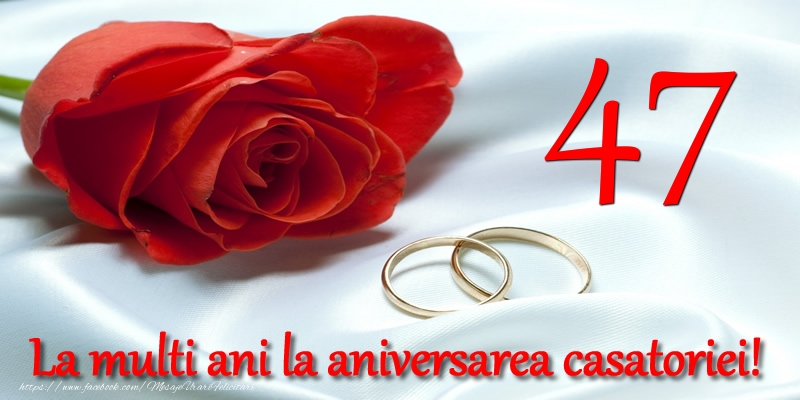 Felicitari de Casatorie - 47 ani La multi ani la aniversarea casatoriei! - mesajeurarifelicitari.com