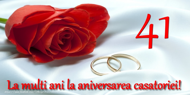 Felicitari de Casatorie - 41 ani La multi ani la aniversarea casatoriei! - mesajeurarifelicitari.com