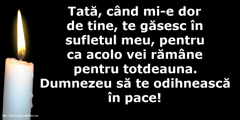 Comemorare Dumnezeu să te odihnească în pace!