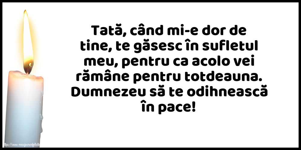 Comemorare Dumnezeu să te odihnească în pace!