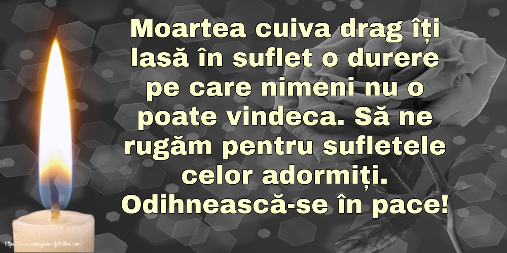 Comemorare Odihnească-se în pace!