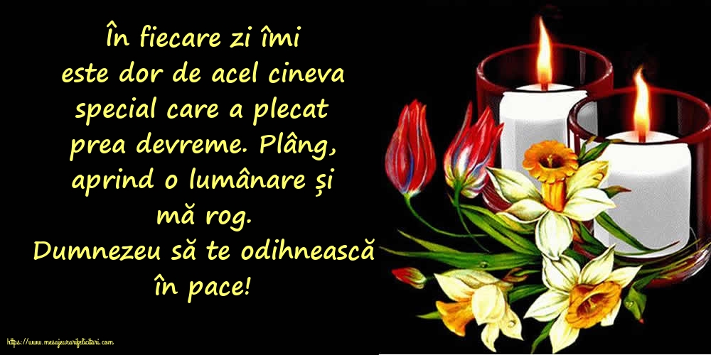 Dumnezeu să te odihnească în pace!